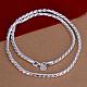 Популярные серебряные латунные витые ожерелья-цепочки для мужчин NJEW-BB12746-20A-3