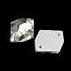 ガラスコネクタチャーム  ファセット ポリゴン リンク  透明  21x16.5x5mm  穴：1.2mm GLAA-A006-11B-2