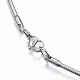 304 Stainless Steel Snake Chain Necklaces NJEW-G310-09P-3