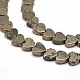 Heart Natural Pyrite Beads Strands G-I126-21-8x8mm-3