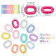 SUPERFINDINGS 360Pcs 12 Style Acrylic Linking Rings Quick Link Connectors 19.5x15mm Oval Twist Link Chain Rings for DIY Earring Necklace Purse Eyeglass Chain Making FIND-FH0003-75-5