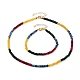 Set di gioielli con perline di giada malesia naturale tinti SJEW-JS01162-1