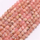 Chapelets de perles en rhodonite naturelle, AA grade, facette, ronde, 4mm, Trou: 0.5mm, Environ 100 pcs/chapelet, 15.7 pouce (40 cm)