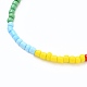 Bracelets de cheville perles de verre AJEW-AN00315-01-2