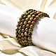 Pulseras del grano del estiramiento unakite naturales&nbsp;BJEW-K212-A-006-6