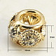 Brass Rhinestone Beads RB-B071-12mm-A01M-2