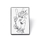 Rectangle Tarot Card Enamel Pin JEWB-P015-B01-1