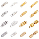 120 Sets 12 Style Brass Screw Clasps KK-PH0001-81-1