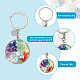 SUPERFINDINGS 4Pcs 2 Styles Crystal Tree of Life Keychain Gemstone Key Chain Charm 7 Chakra Keyring with 304 Stainless Steel Lobster Claw Clasps and Iron Key Rings for Women Men KEYC-FH0001-13-4