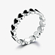 925 стерлинговое серебряное кольцо с платиновым родиевым покрытием и сердечком на палец FL0127-7-1