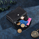 革製小銭入れ  財布  多用途に使えるメンズカードケース  長方形  ブラック  8.2x11.3x3.5cm AJEW-WH0314-130A-4