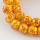 Chapelets de perles en verre peint DGLA-R037-6mm-01-1