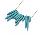 Dyed Synthetic Howlite Pendant Necklaces NJEW-JN02345-4