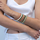 Benecreat 30 pz set di braccialetti avvolgenti sottili in ferro a 3 colori per donna BJEW-BC0001-29-5