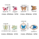 SuperZubehör 48pcs 12-farbige Legierung Schmetterlingsanhänger PALLOY-FH0001-76-6