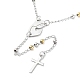202 collane di perline rosario in acciaio inox NJEW-D060-01C-GP-3
