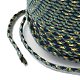 4重ポリコットンコード  手作りマクラメ綿ロープ  金ワイヤと  ひも壁掛け用植物ハンガー  diyクラフトストリング編み  濃い緑  1.5mm  約21.8ヤード（20m）/ロール OCOR-Z003-C14-3