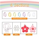 Kit de fabrication de collier pendentif fleur couleur bonbon bricolage DIY-YW0005-24-2