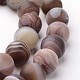 Botswana naturales ágata helado hebras de perlas redondas G-F261-21-10mm-1