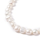 Collar vintage de perlas naturales para mujer NJEW-JN03787-02-4