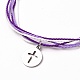 Bracelets tressés en cordon de polyester ciré BJEW-JB05663-01-2