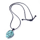 Synthetic Turquoise Beaded Pendant Necklaces NJEW-G324-B01-1