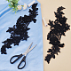 Accessoires de costume de broderie de polyester de fleur 3d DIY-WH0488-08-4