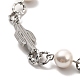 Bracelet ccb perles & 304 maillon acier inoxydable pour femme BJEW-C025-01P-3