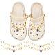 Alloy & Resin & Rhinestone Evil Eye Charm Shoe Decoration Chain FIND-AB00024-02-1