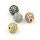 Perles de cubes zircone en laiton  ZIRC-F001-02-6MM-1