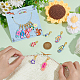Summer Theme Plumeria Flower & Flip Flops Pendant Stitch Markers HJEW-AB00407-3