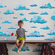 塩ビウォールステッカー  壁飾り  雲模様  740x290mm  2個/セット DIY-WH0228-600-4