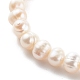 Natural Pearl Stretch Beaded Bracelets BJEW-JB06163-4