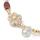 Braccialetto da donna con perline di semi di vetro e perle di plastica BJEW-JB09687-2