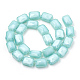 Chapelets de perles en verre opaque de couleur unie X-GLAA-N032-04M-2