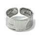 304 anello a polsino aperto in acciaio inossidabile RJEW-L110-019P-2