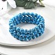 Bracciali elasticizzati in perle di diaspro turchese sintetico&nbsp;BJEW-K212-B-022-3
