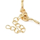 Rack Plating Brass Column Link Chain Necklace for Women NJEW-F311-05G-3