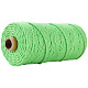 工芸品の編み物用の綿糸  薄緑  3mm  約109.36ヤード（100m）/ロール KNIT-PW0001-01-02-1