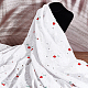 Tela de encaje con ojales de flores con borde ondulado bordado de algodón DIY-WH0308-389-5