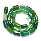Verdes naturales ágata ónix hebras de abalorios G-K245-I05-A01-2