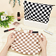 2 Colors Field Checkered Corduroy Organizer Black White Checkerboard Travel Cosmetic Bag Beige Checkerboard Toiletry Bag Large Capacity Zipper Beauty Bag Skincare Cosmetic Brush Organizer ABAG-HY0001-10-3