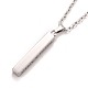 Rectangle with Word I Love You 304 Stainless Steel Pendant Necklace with Alloy Cable Chain for Women NJEW-M192-01P-2