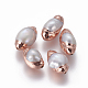 Perlas naturales abalorios de agua dulce cultivadas PEAR-F011-56RG-1