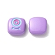 スプレー塗装合金エナメルビーズ  目の正方形  紫色のメディア  10x10x4mm  穴：1.8mm PALLOY-M215-15M-2