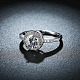 Романтические плоские круглые медные кубического циркония палец кольца RJEW-BB16791-6-5