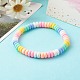 Handmade Polymer Clay Beads Stretch Bracelets for Kids BJEW-JB06487-02-2