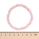 Braccialetti di stirata del branello del quarzo di rosa naturale&nbsp;BJEW-K212-A-045-3
