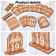 PH PandaHall 20 Sets Wooden Table Number Table Signs with Stands Self Stand Wedding Centerpieces Wooden Sign for Wedding Reception Event Party Restaurant Centerpieces Decor 4x3 inch ODIS-WH0057-02-4