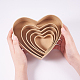 Benecreat 5 verschiedene Pappmaché-Herzkästen zum Verschachteln und Stapeln von Bastelpapier-Schokoladenkeksen in Herzform-Geschenkbox zum Erntedankfest CON-BC0005-84-2